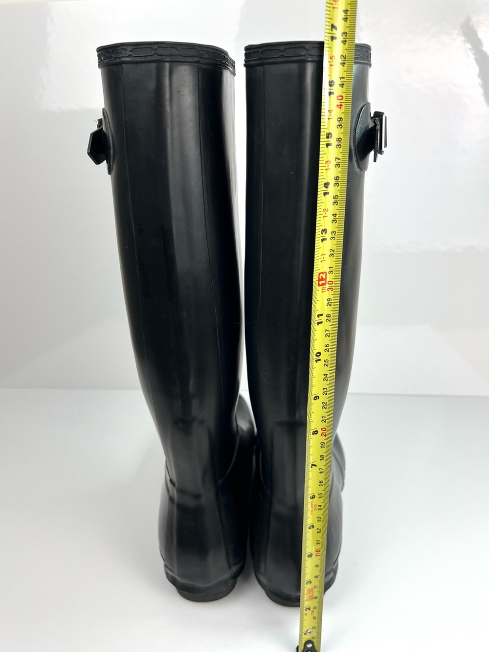 Hunter Black Tall Gloss Rain Boots - Picture 5 of 13